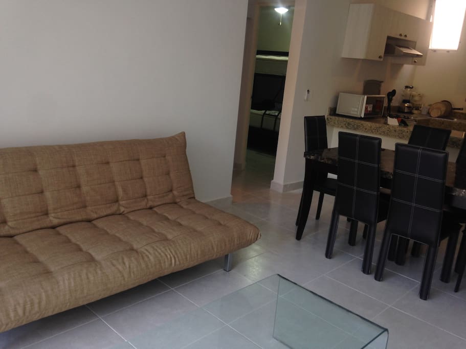 Comfortable living room with TV