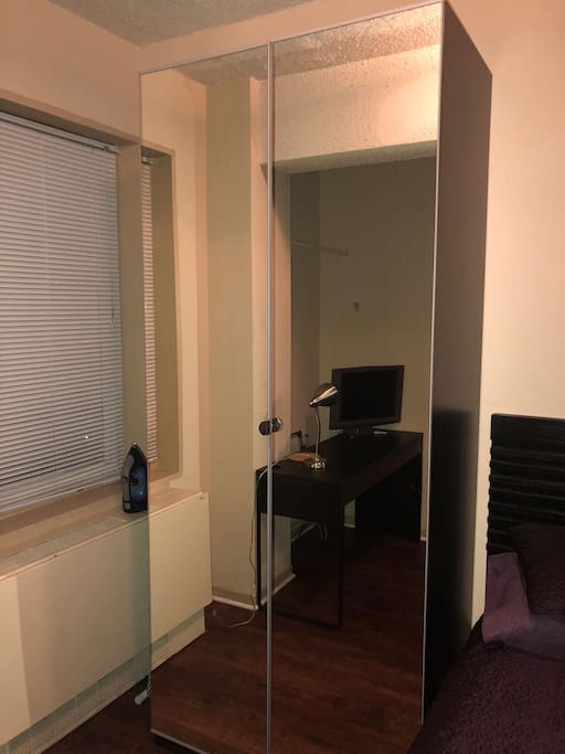 9 foot tall closet & mirror doors