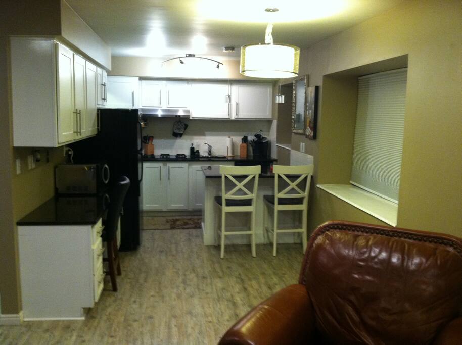 Open living and kitchen space