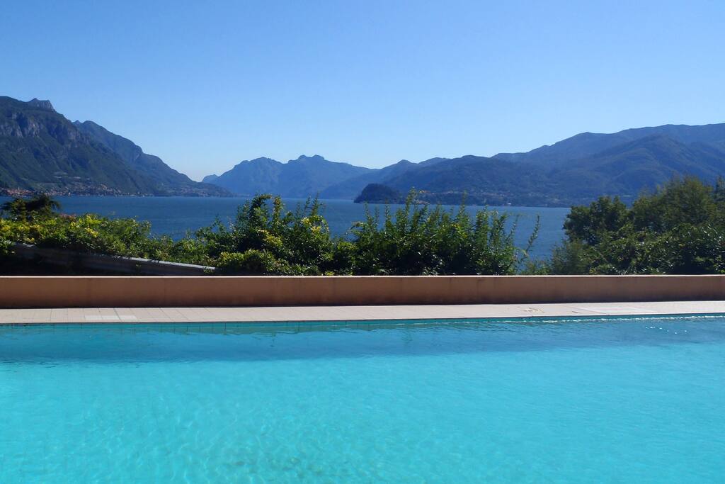 Large swimming pool for relax and sunbathing