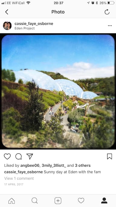 We are 5 mins from the Eden Project