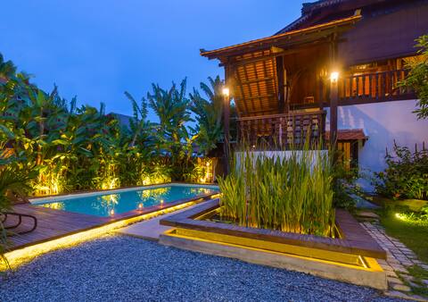 Traditional Khmer Villa/Natural Pool-Wat Bo