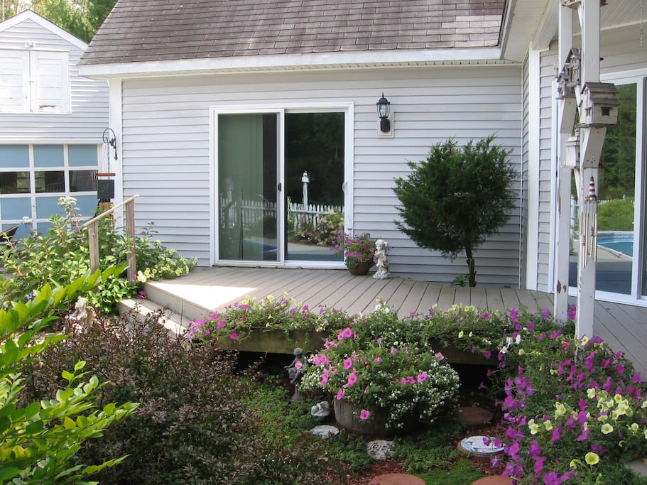 slider and back deck of private guest house