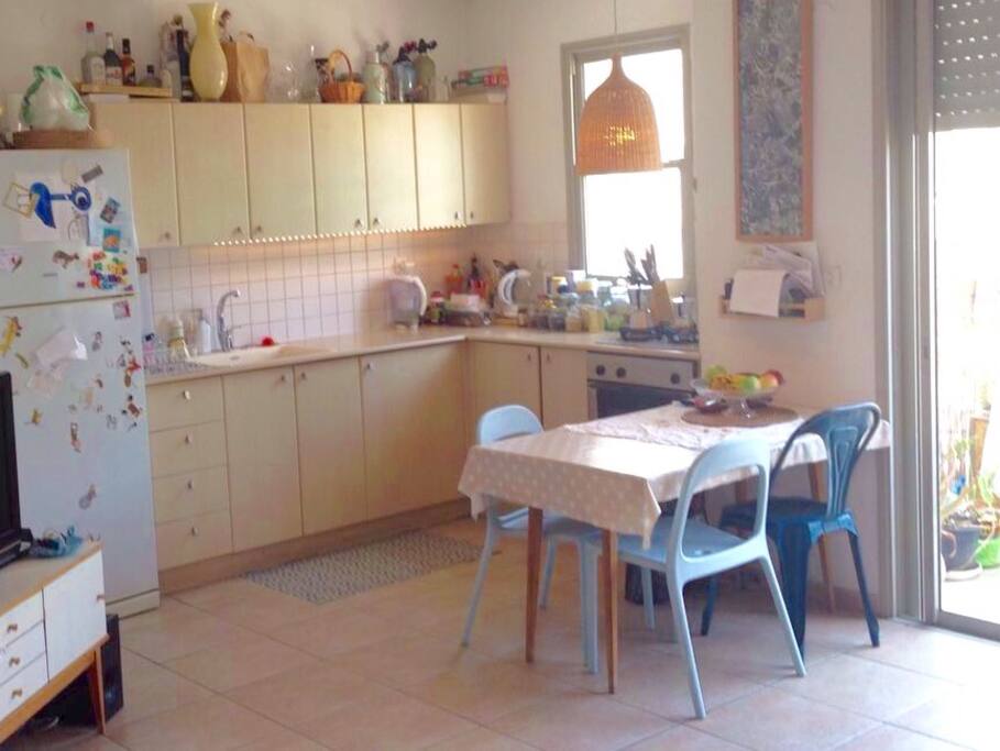 Kitchen is fully equipped. mostly organic and healthy pantry products for you to enjoy .
