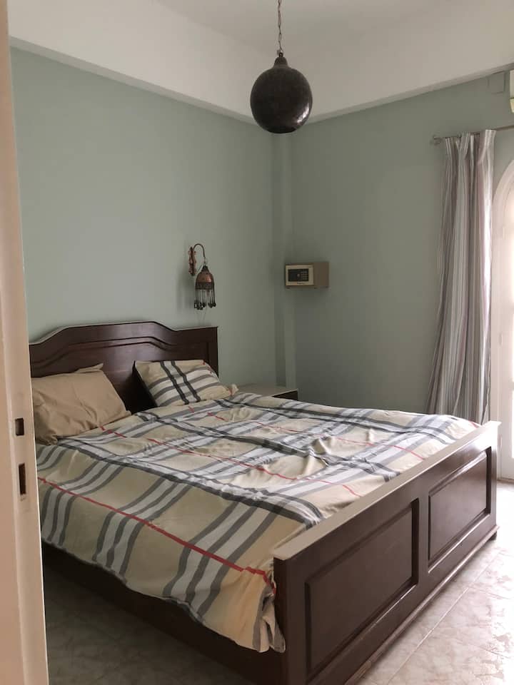 Bedroom with a double bed