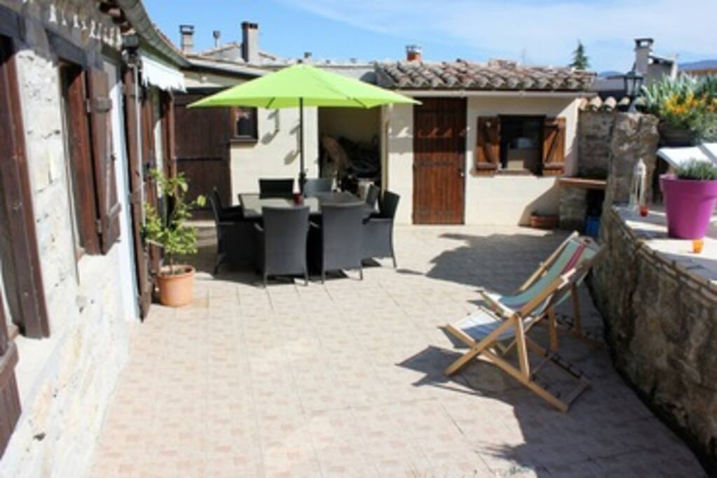 Outside dining area