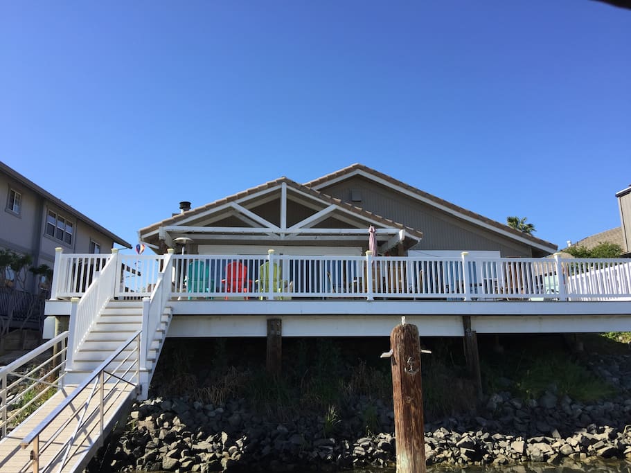 Rear view of the house from dock