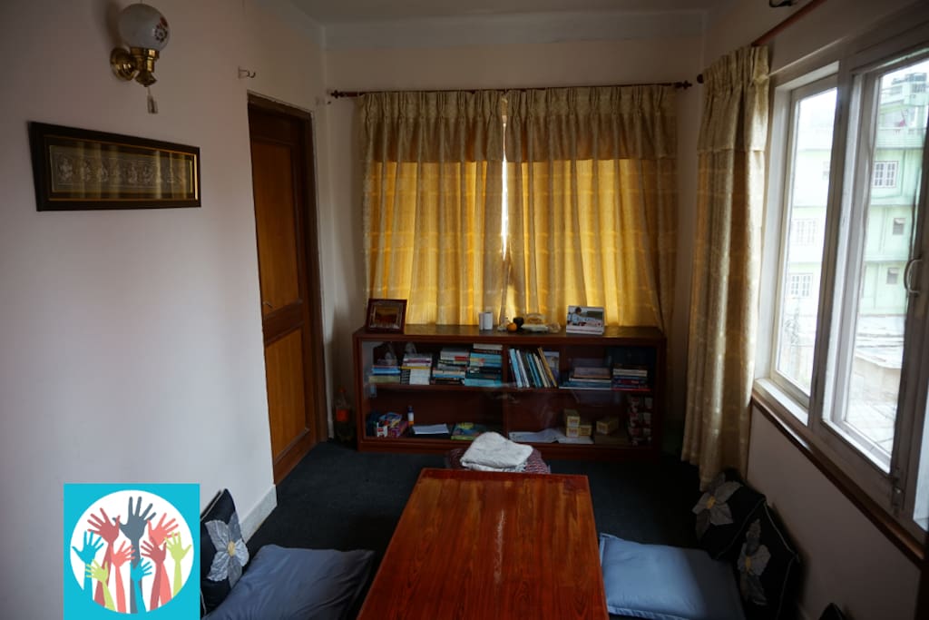 The community room is our living and dining room.