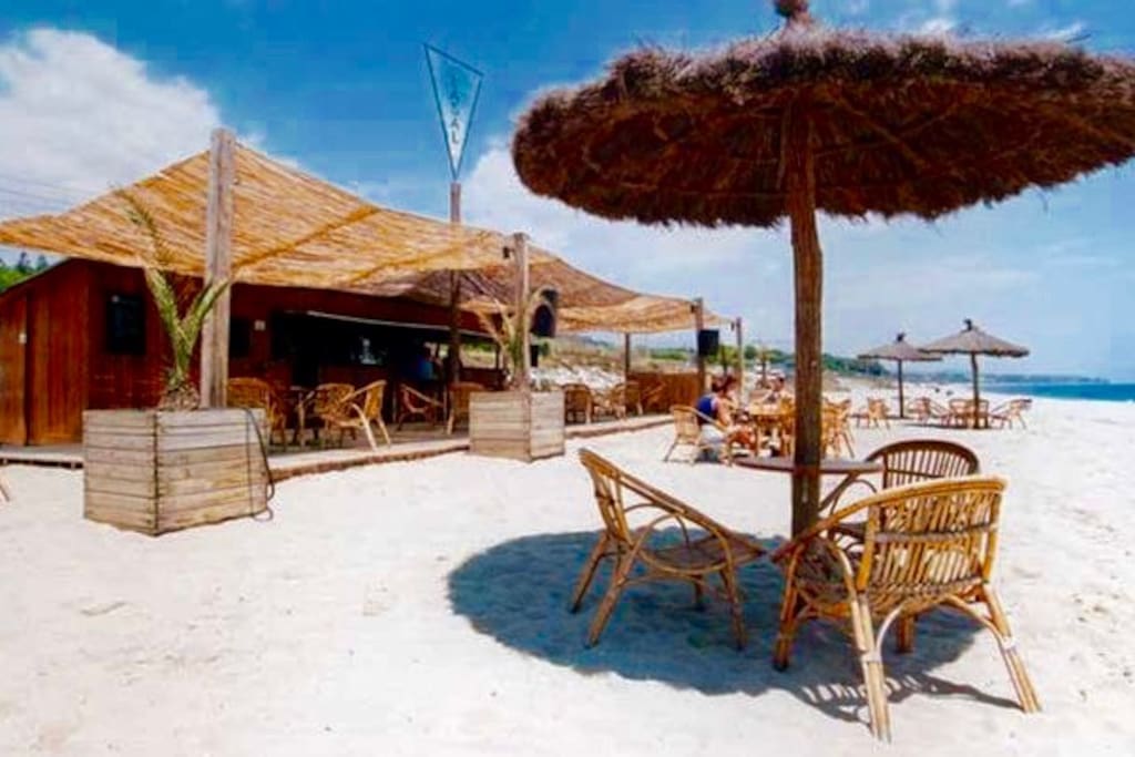 Beach in front of the apartment.