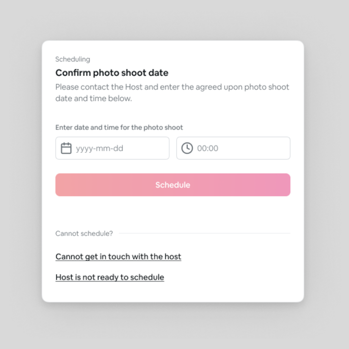 Get in touch with the host screenshot