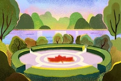 An illustration of a garden park in Toronto, Canada.