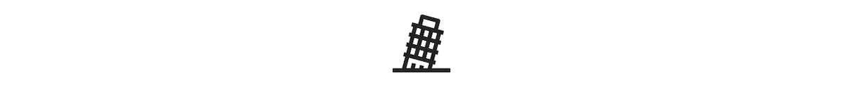 An icon representing Airbnb homes in European iconic cities. The icon shows a black and white illustration of the leaning tower of Pisa—an iconic site in a well-known European city.