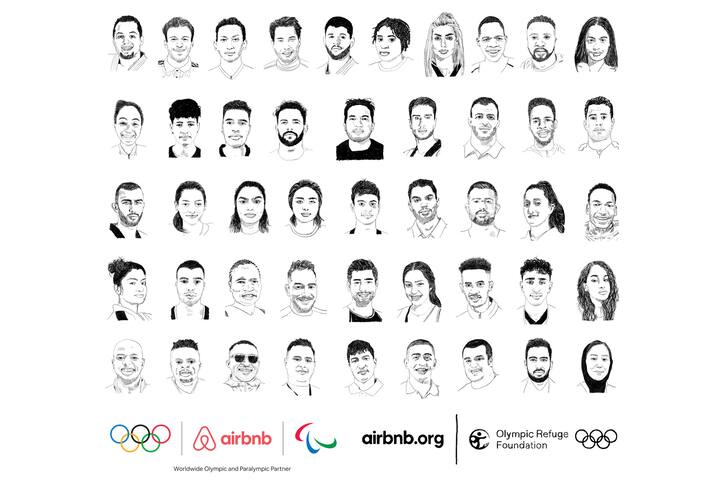 Illustration of the 2024 the Refugee Olympic and Paralympic Teams