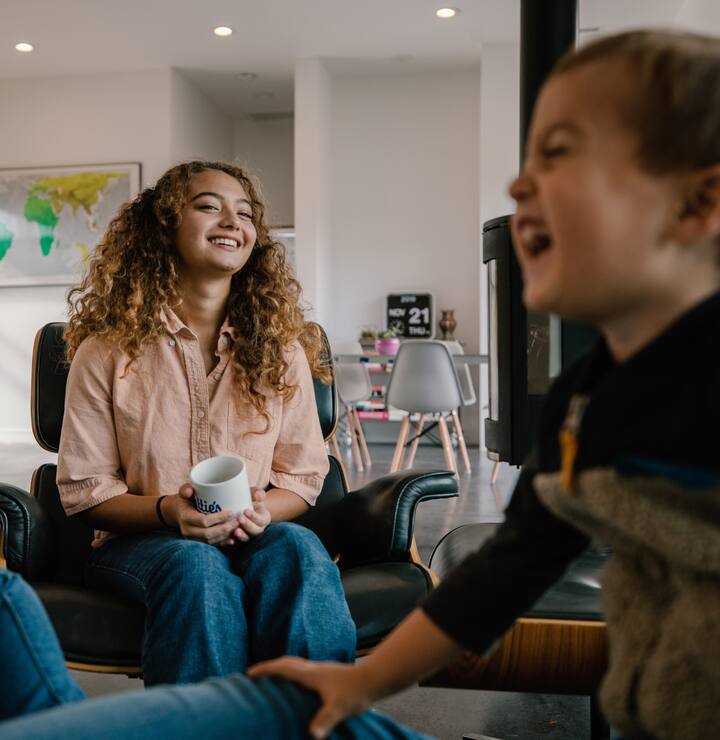 Happy, smiling family