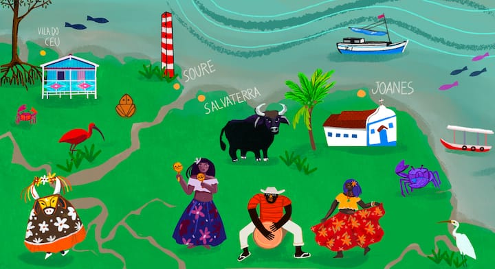 mapa marajó