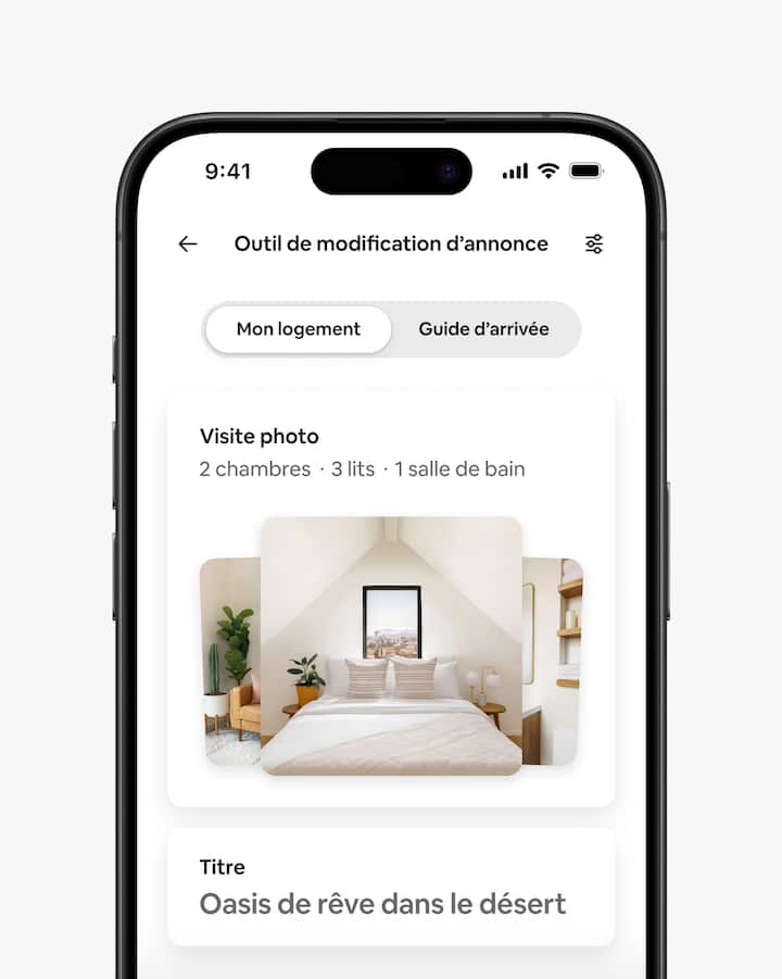 Une image de l'outil de modification d'annonce contenant 3 images de la visite photo de cette annonce.