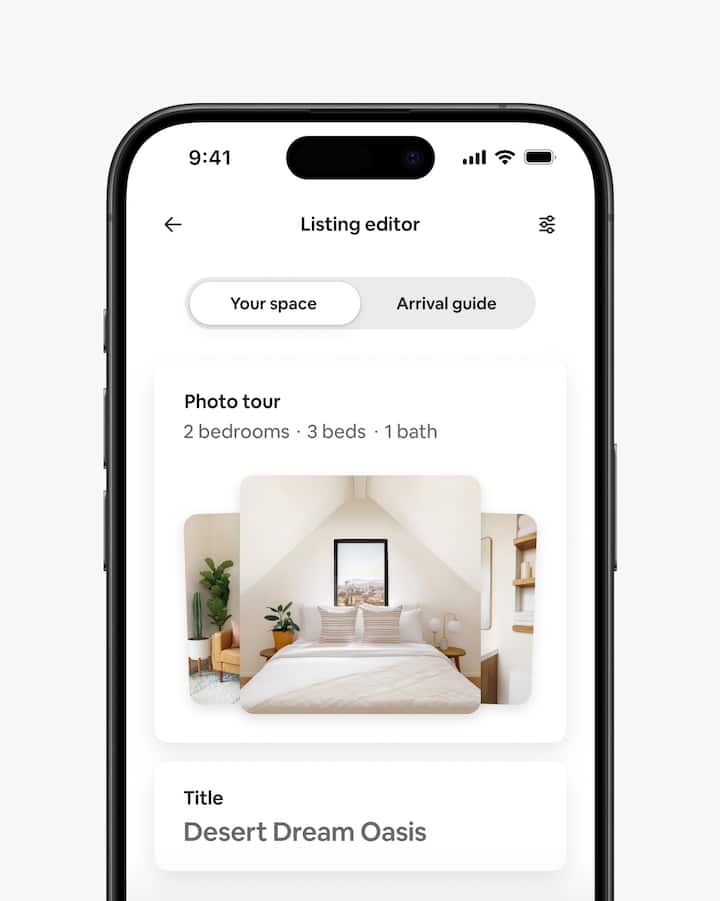 An image of the listing editor featuring 3 images from that listing's photo tour