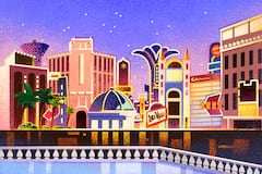 Illustration of the Las Vegas strip