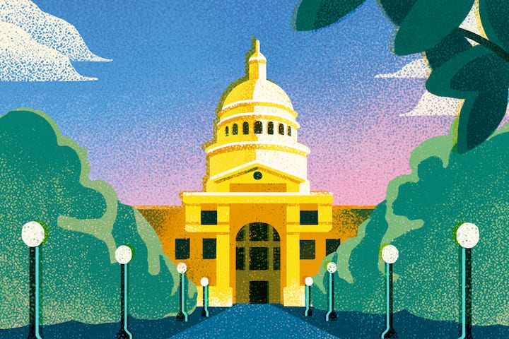 Illustration of city hall in Austin, TX