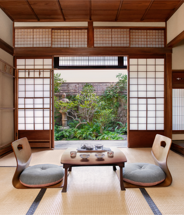 Uma casa japonesa tradicional.