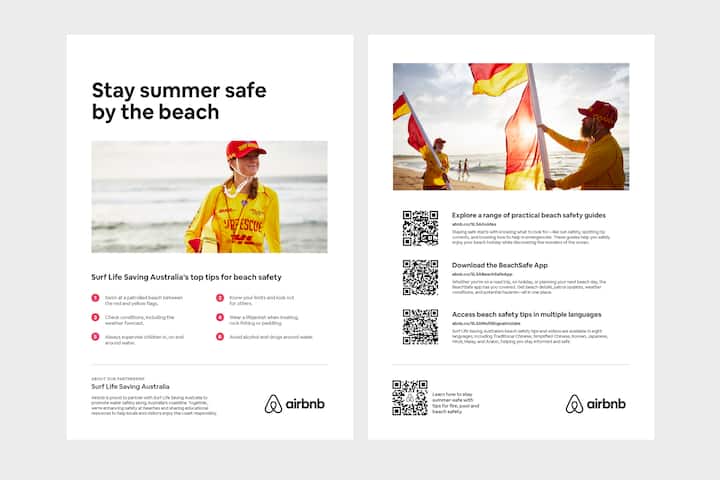 affiche sur la sécurité à la plage