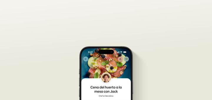 La app de Airbnb muestra el perfil de un chef privado junto a los servicios que ofrece