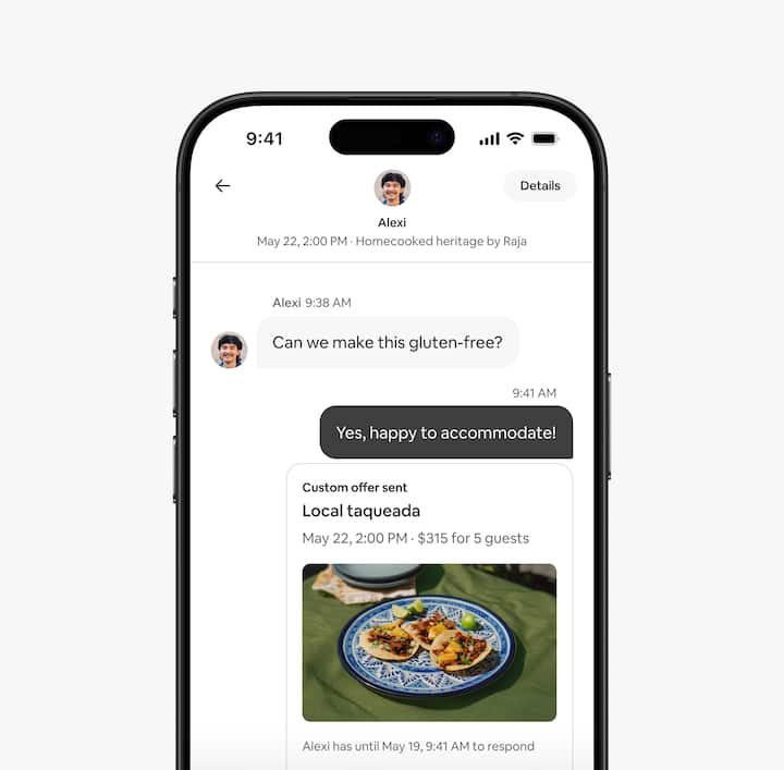 A host’s view of a chat showing messages between a host and a client.