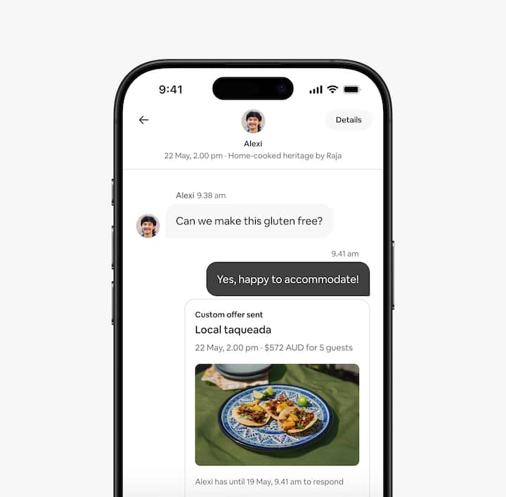 A host’s view of a chat showing messages between a host and a client.