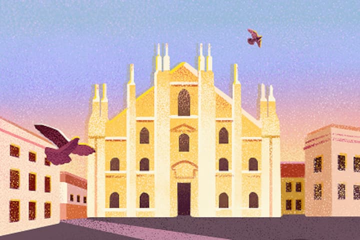 밀라노의 일러스트