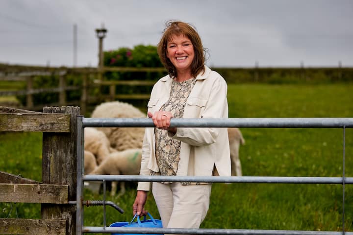 Woman with sheep 