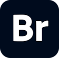 Adobe Bridge logo with a dark blue background and white 'Br' letters, representing the software used for managing and organizing images.