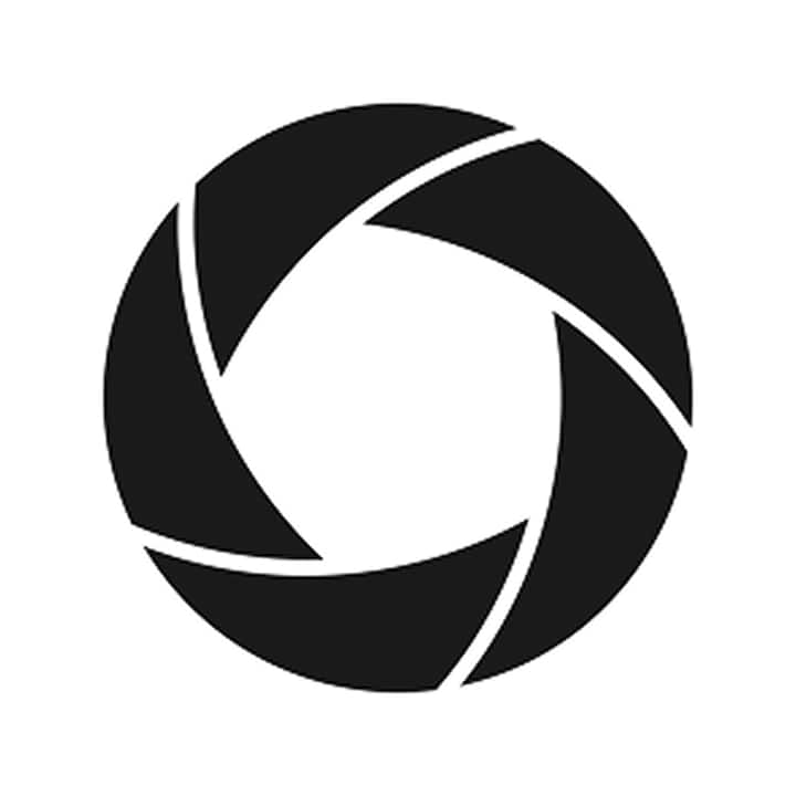 Icône symbolisant l'ouverture de l'objectif