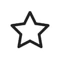 Minimalist black outline of a star symbol, representing one of Airbnb's photography style focus areas.