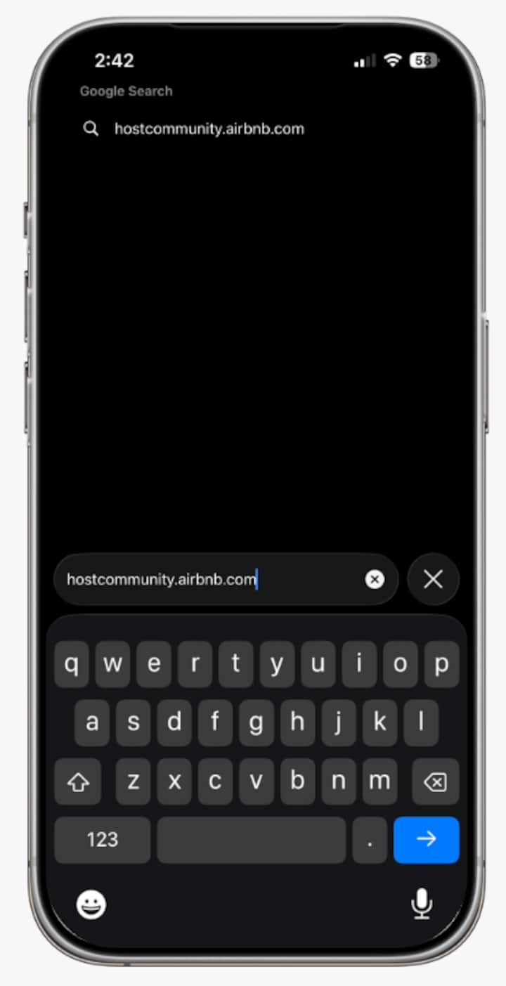 Type hostcommunity.airbnb.com and tap Go.Sign in with your Airbnb email and password.You’re in! Access your community, join discussions, and see upcoming events.