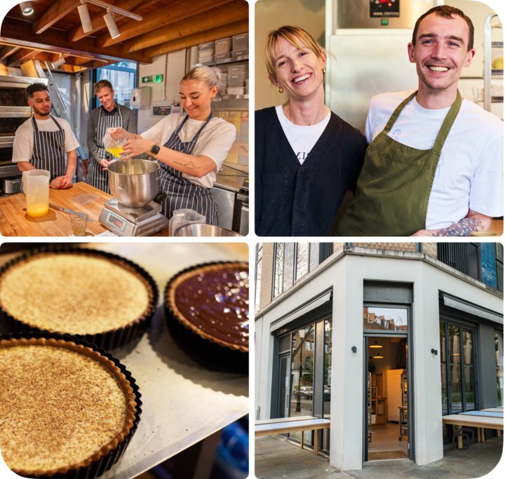 Extérieur d'un bâtiment contemporain avec de grandes fenêtres et une porte ouverte, invitant les voyageurs à découvrir un lieu où se déroulent des expériences culinaires.
