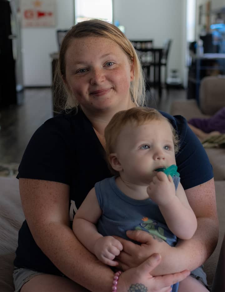 Skylyn og sønnen Waylon