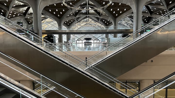 Escalators in Haramain High Speed Train Station 