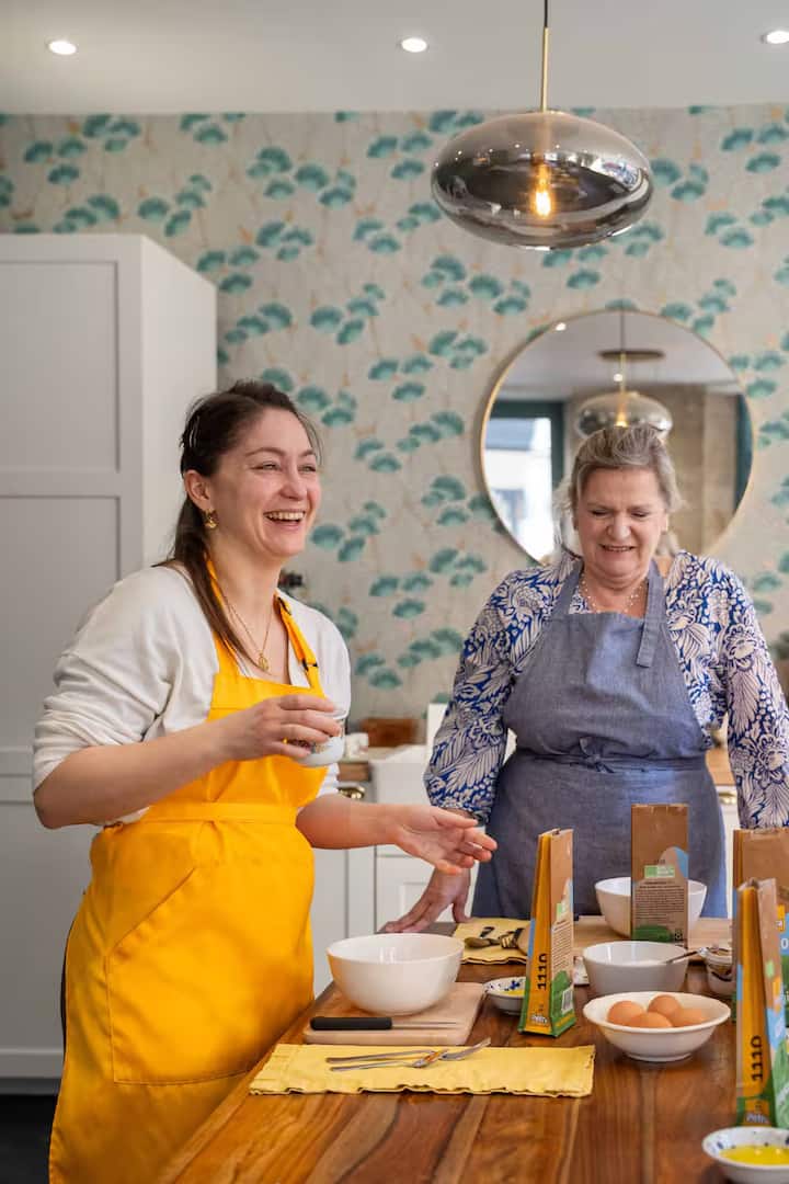 2 people baking