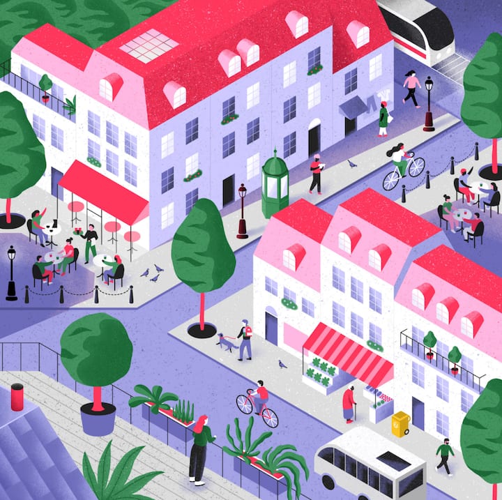 Landscape of a city