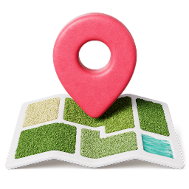 A 3D icon of a GPS map
