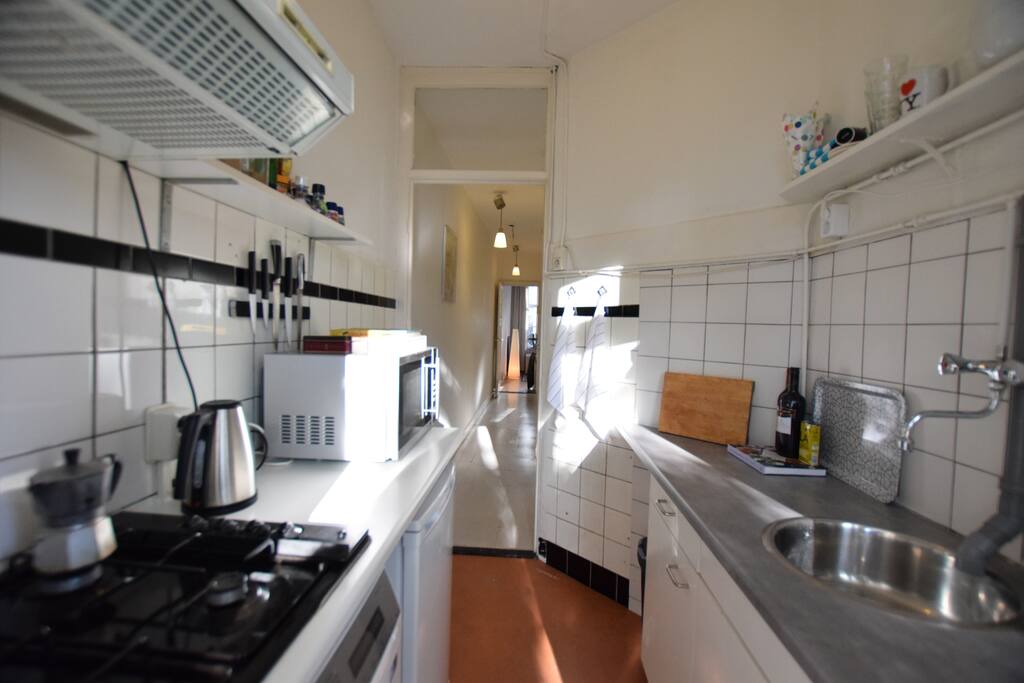 The fully equiped kitchen ready to be used