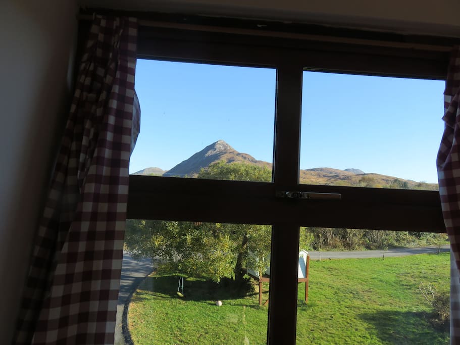 View of Diamond Mountain and Connemara National Park from the window.