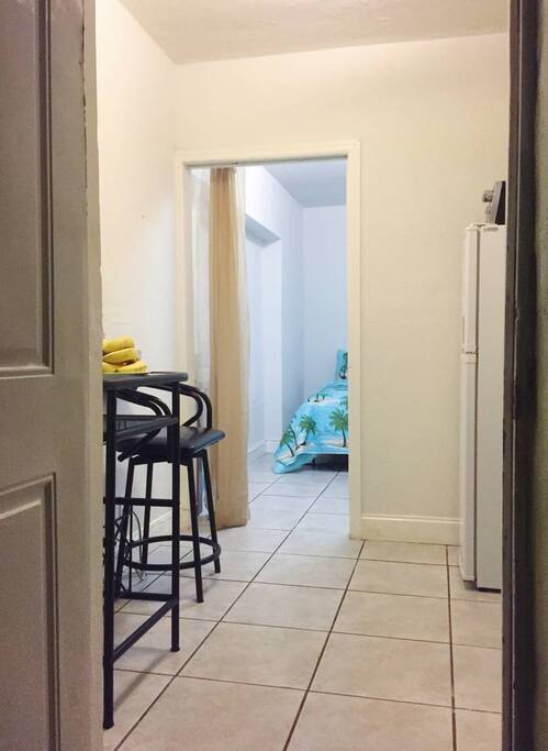 View from private entry