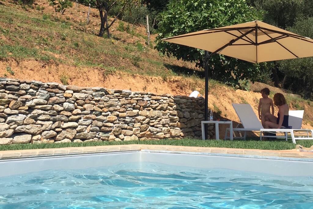 From the pool