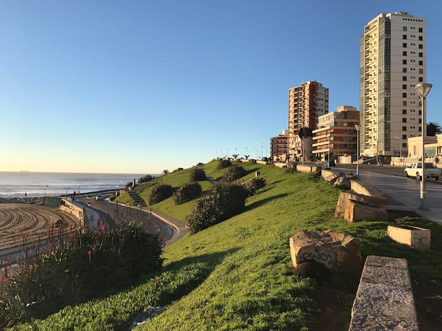 A pasos del mar y el centro con terraza gigante!