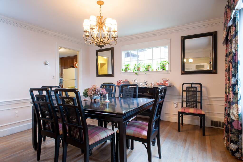 Sunny dining room.