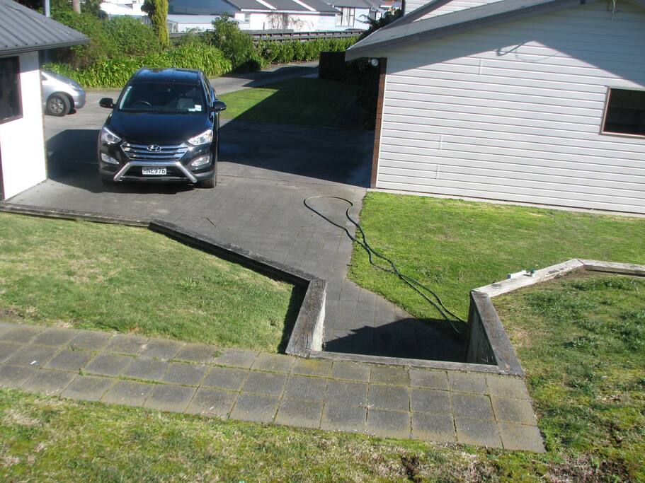 There is plenty of parking overseen by security lights