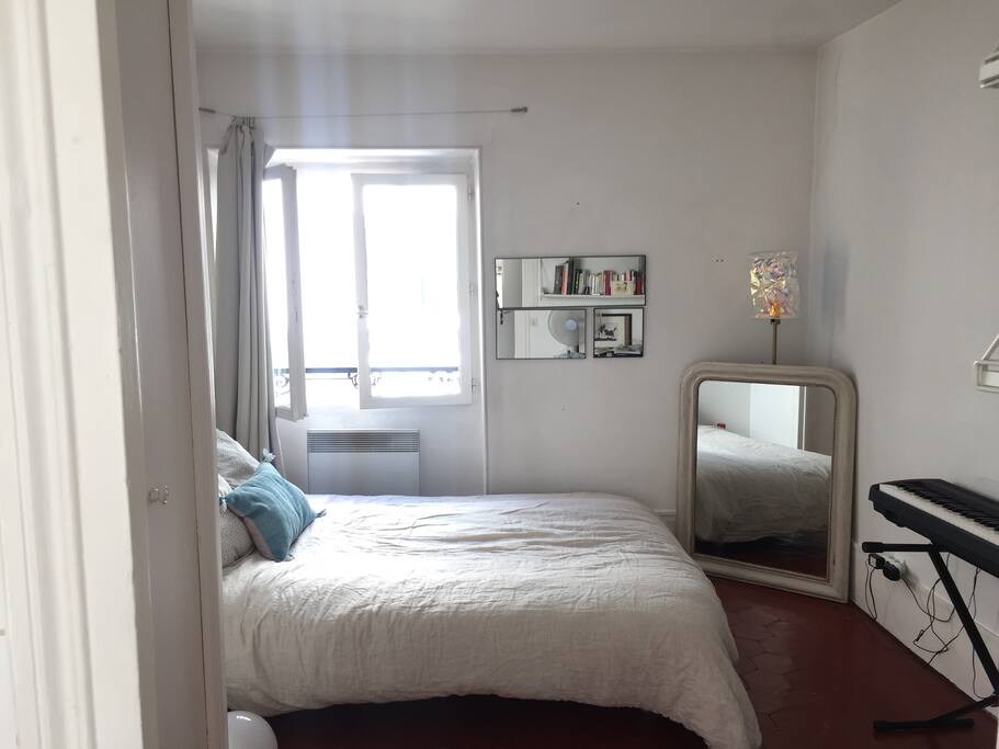 The bedroom.