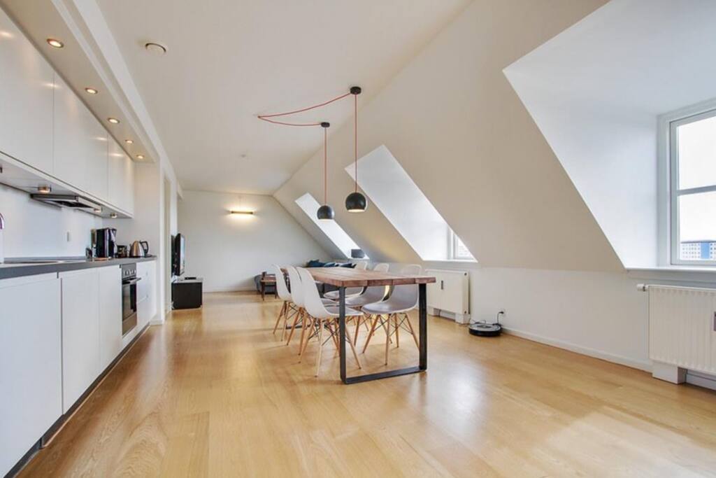 Kitchen, Dining Room and Living Room combined
