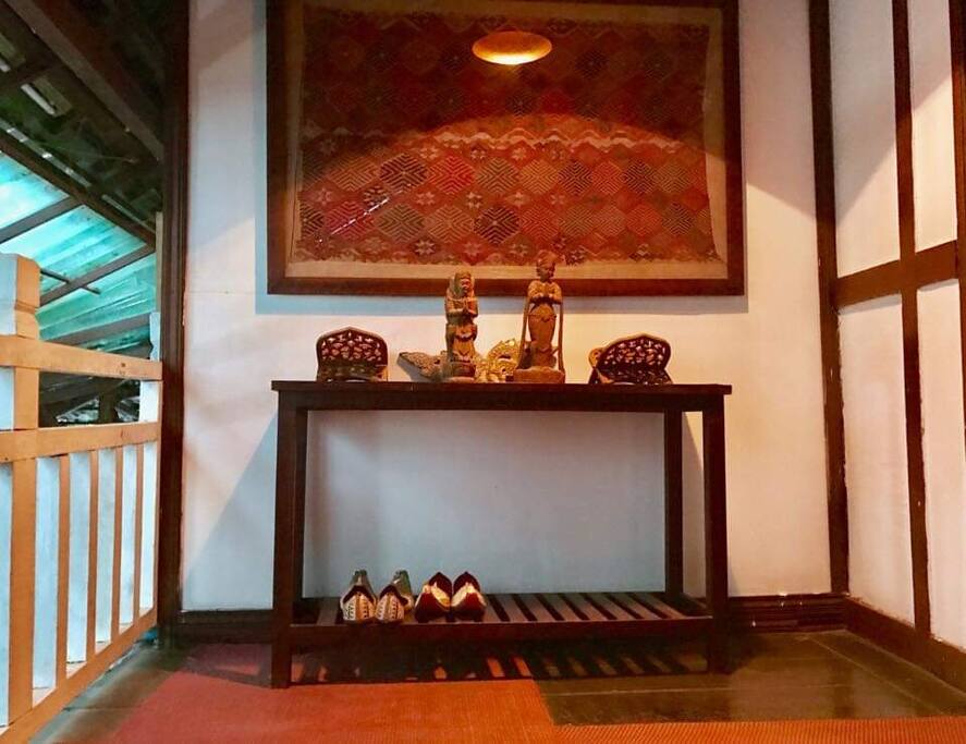 The entrance to the rooms